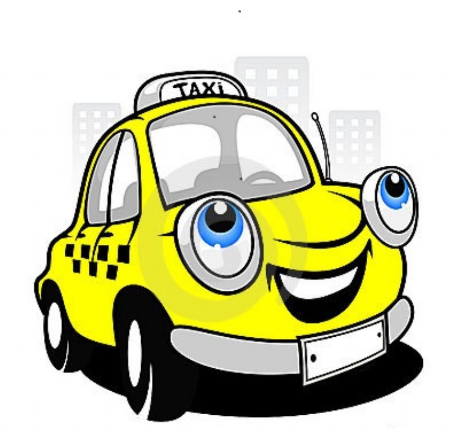 Taxi cartone sorridente