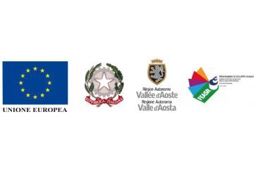 Logo Unione europea, Repubblica Italiana, Regione Autonoma Valle d'Aosta, 