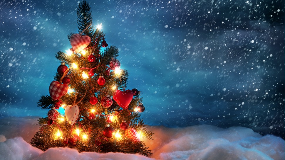 Albero di Natale neve