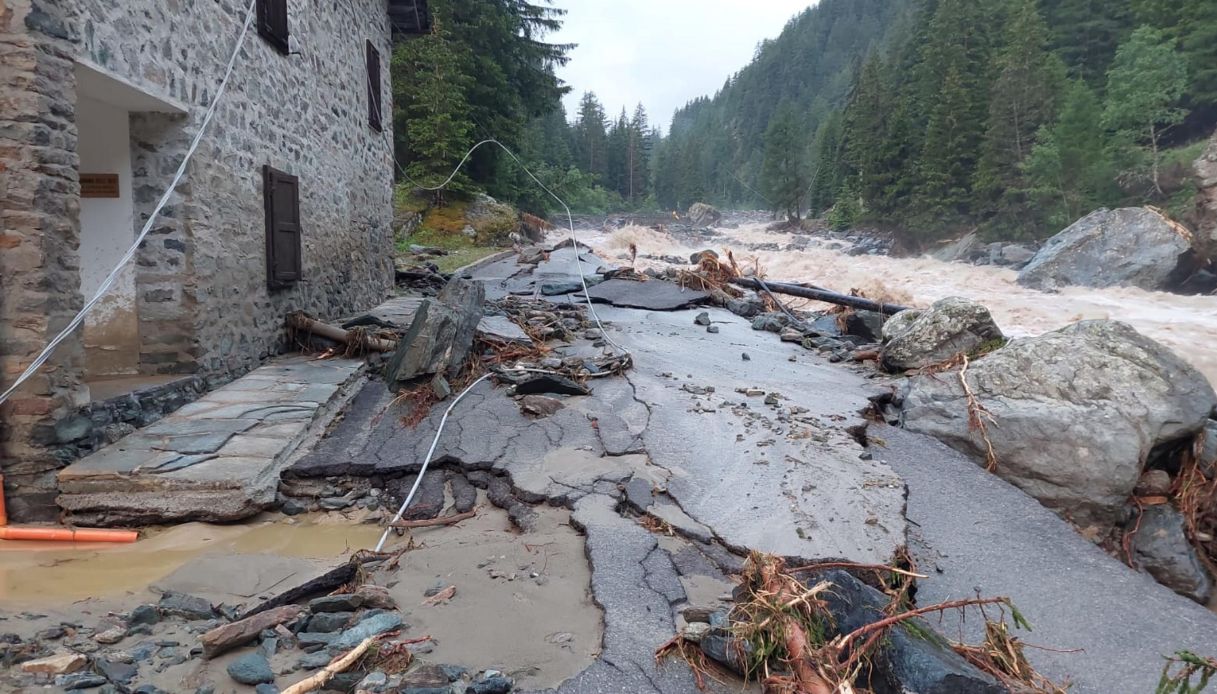 Strada rotta, maltempo