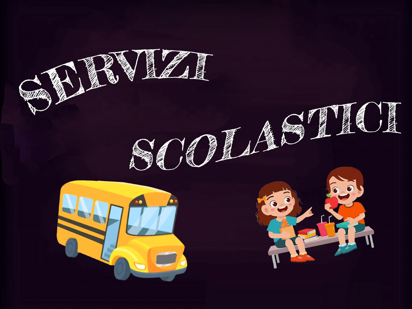 cartoon bus e bambini